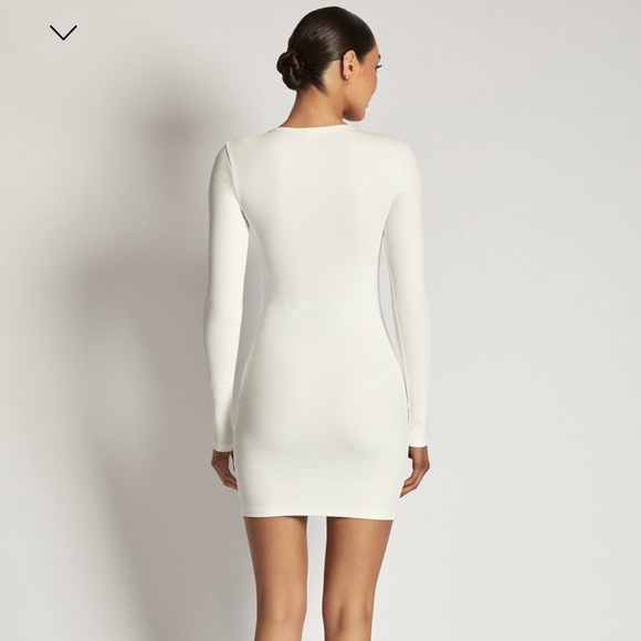 RIBBED LONG SLEEVE MINI DRESS XS - Picture 2 of 6